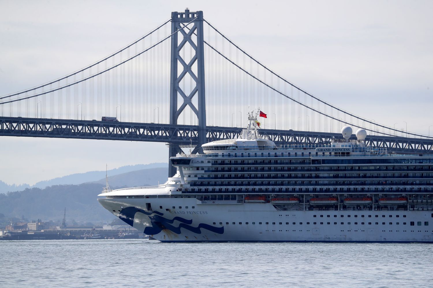 The Princess Cruises Grand Princess in San Francisco Bay. 