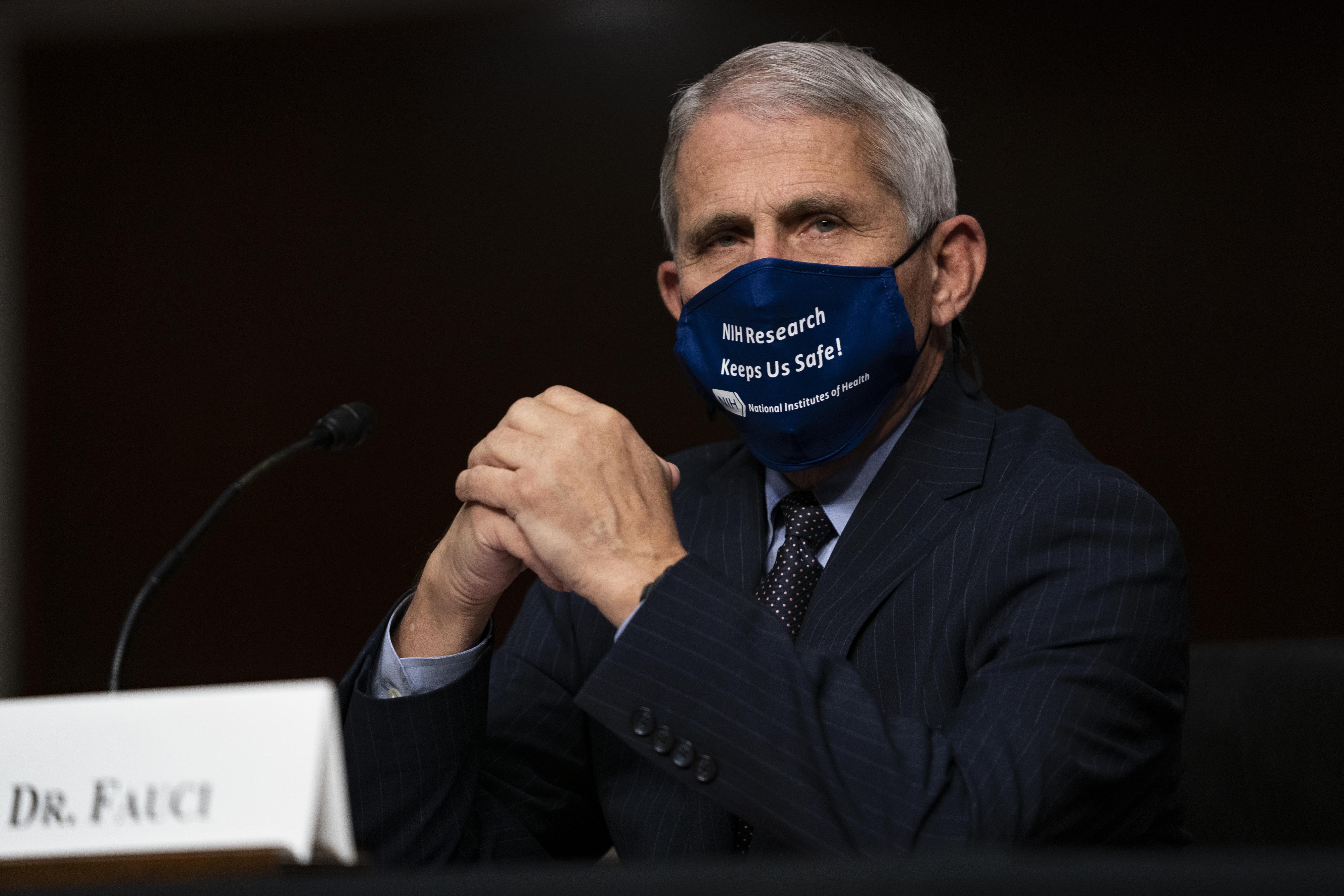 Anthony Fauci, director of the National Institute of Allergy and Infectious Diseases, testifies on Capitol Hill.