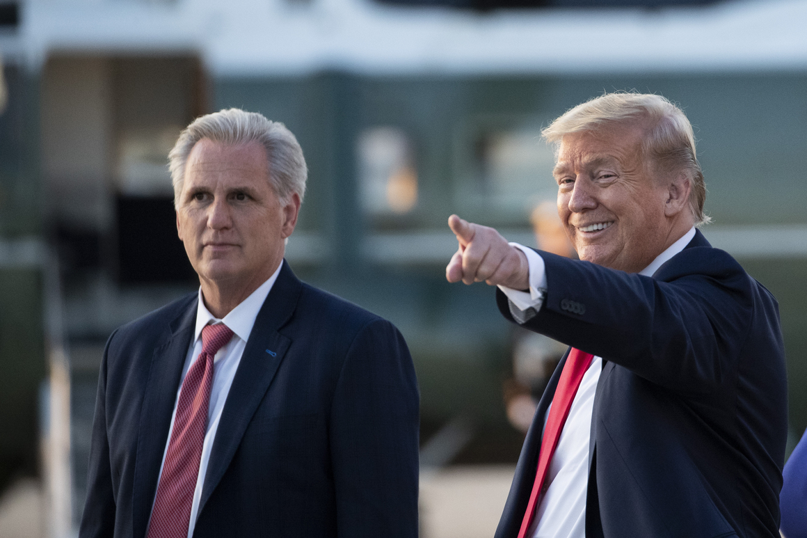 Donald Trump and Kevin McCarthy in 2020