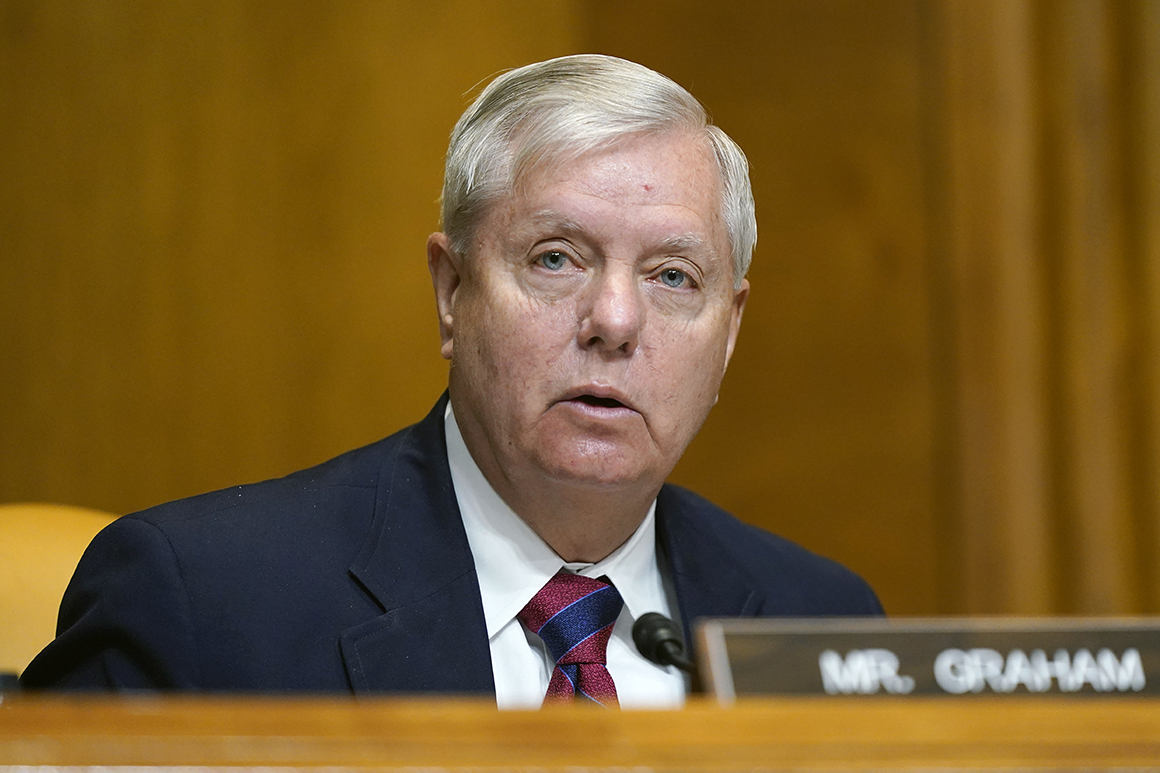 Lindsey Graham speaks during a committee hearing.