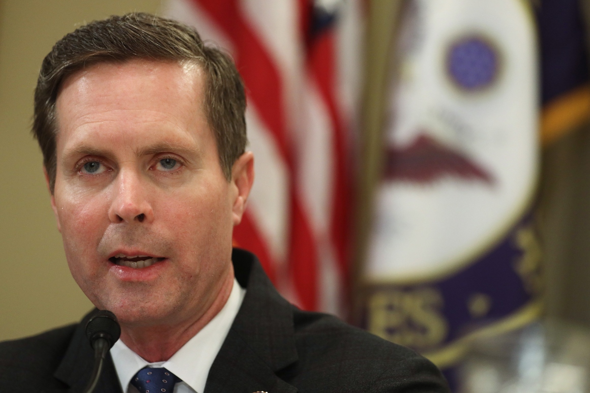 Rep. Rodney Davis speaks during a hearing before the House Administration Committee on Capitol Hill.