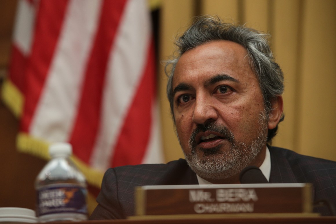 Rep. Ami Bera (D-Calif.) speaks during a joint hearing.