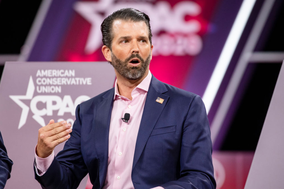 Donald Trump Jr. speaks at the annual CPAC event