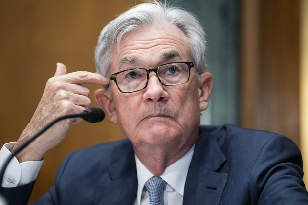 Federal Reserve Chair Jerome Powell testifies during a hearing.