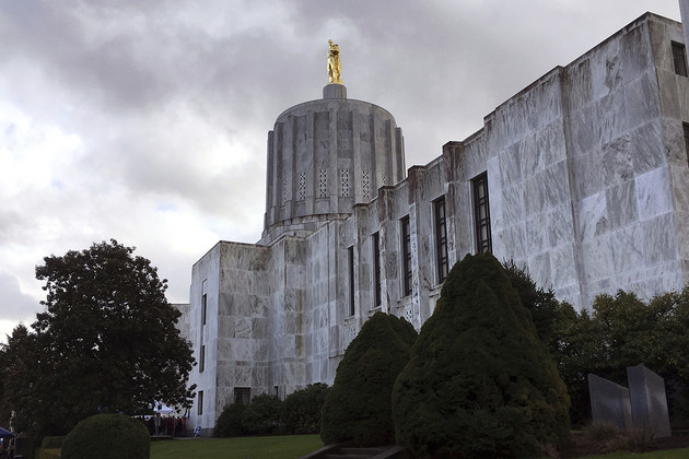 The Oregon Capitol is pictured.