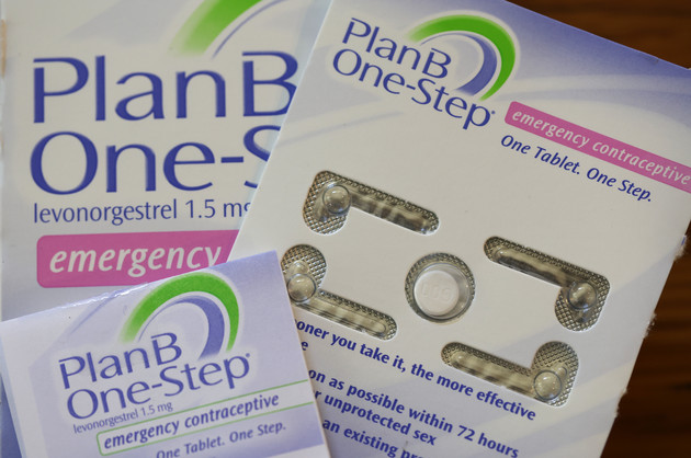 The Plan B one-step emergency contraceptive is displayed. 